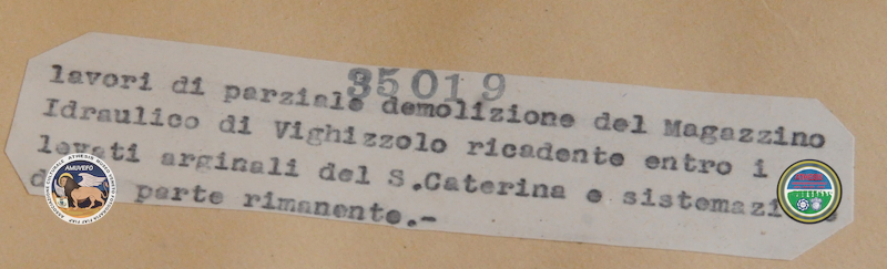 1935 02 00 DP Vighizzolo d&#039;Este DEMOLIZIONE MAGAZZINO SANTA CATERINA SISTEMAZIONE RIMANENTE id_35019 2a retro